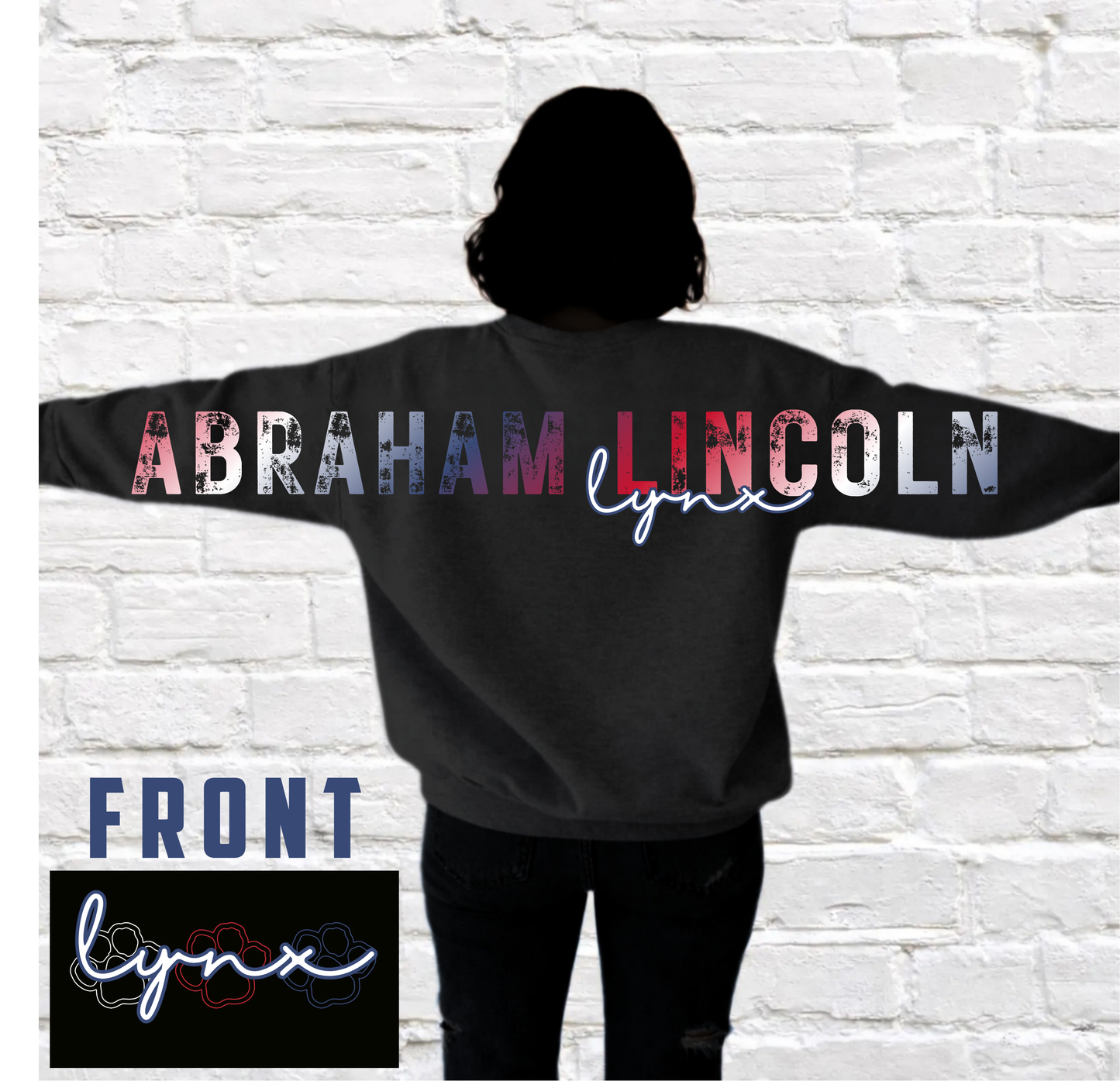 Abraham Lincoln Cheer Team - Arm to Arm Design